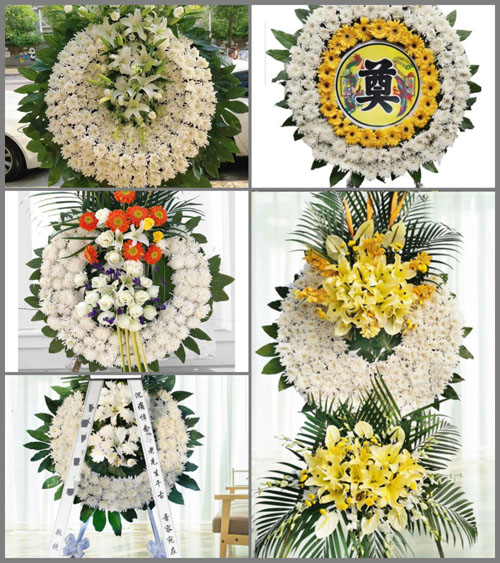 山东青岛即墨市龙山街道团彪村花圈速递